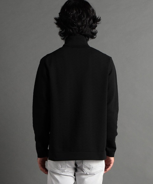 HIDEAWAYS NICOLE（ハイダウェイニコル）の「ランダムタックボーダータートルネックニット（ニット/セーター・メンズ・オフホワイト/ブラック/ホワイト×ブラック/シルバーグレー・LARGE/MEDIUM/X-LARGE）」の6枚目の写真