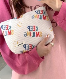 Mayree（メイリー）の「【float】コーデュロイ スマイル ポーチ ビッグ（ポーチ・レディース）」