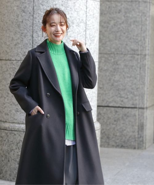 N.（N. Natural Beauty Basic）（エヌエヌナチュラルビューティーベーシック）の「【S Size Line】◆ＨＡＭＩＬＴＯＮ　ラムズチェスターコート（チェスターコート・レディース・スミクロ/ライトグレー/モカ・MEDIUM/SMALL）」の11枚目の写真