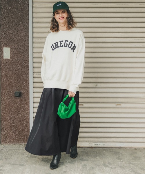 coca(coca)(コカ)の「タフタフレアロングスカート(スカート・レディース・グレイッシュベージュ/ブラック・SHORT/LONG)」の7枚目の写真