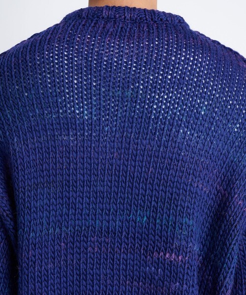 URU TOKYO（ウルトーキョー）の「CREW NECK KNIT（ニット/セーター・メンズ・ライトベージュ/ブルー・FREE）」の3枚目の写真