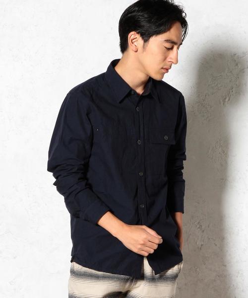 green label relaxing(グリーンレーベルリラクシング)の「TYPEWRITER MILITARY CPO シャツ◆(シャツ/ブラウス・メンズ・ネイビー/オリーブ・X-LARGE/MEDIUM/SMALL/LARGE)」の2枚目の写真