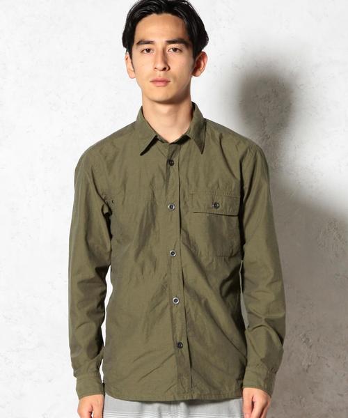 green label relaxing(グリーンレーベルリラクシング)の「TYPEWRITER MILITARY CPO シャツ◆(シャツ/ブラウス・メンズ・ネイビー/オリーブ・X-LARGE/MEDIUM/SMALL/LARGE)」の4枚目の写真