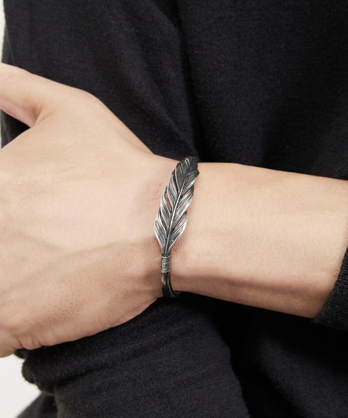 HARIM ハリム　フェザー　ブレスレット　バングル　シルバー　羽　自由　人気 HARIM ハリム / Owl feather bangle SILVER オウルフェザーバングル