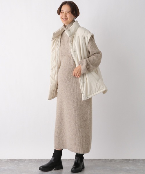 LEPSIM(レプシィム)の「【産前・産後対応】マタニティ/5ゲージハーフZIPワンピース 985972(マタニティウェア/グッズ・レディース・ベージュ/ブルー/グレー・FREE)」の11枚目の写真