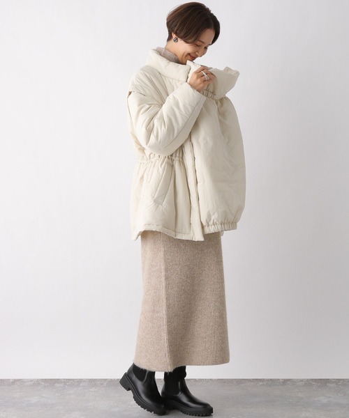 LEPSIM(レプシィム)の「【産前・産後対応】マタニティ/5ゲージハーフZIPワンピース 985972(マタニティウェア/グッズ・レディース・ベージュ/ブルー/グレー・FREE)」の13枚目の写真