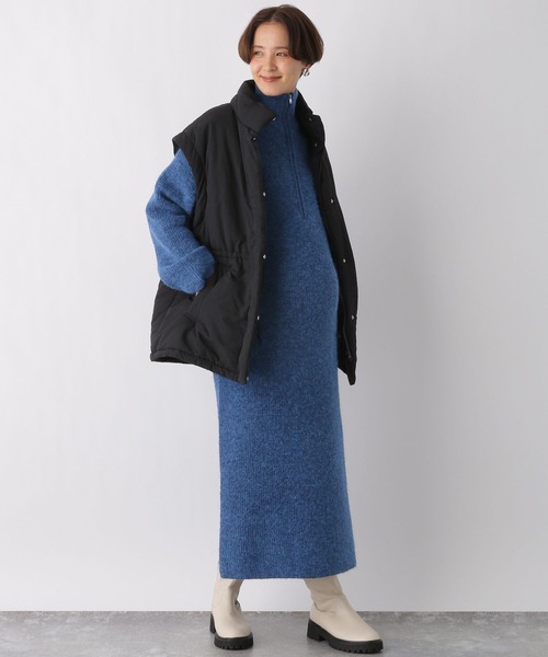 LEPSIM(レプシィム)の「【産前・産後対応】マタニティ/5ゲージハーフZIPワンピース 985972(マタニティウェア/グッズ・レディース・ベージュ/ブルー/グレー・FREE)」の15枚目の写真