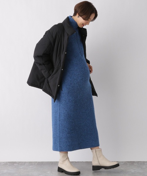 LEPSIM(レプシィム)の「【産前・産後対応】マタニティ/5ゲージハーフZIPワンピース 985972(マタニティウェア/グッズ・レディース・ベージュ/ブルー/グレー・FREE)」の17枚目の写真