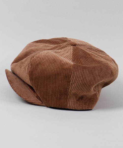 SPINNS（スピンズ）の「コーデュロイ素材ビッグキャスケット（キャスケット・メンズ・ブラウン/ブラック・ONESIZE）」の3枚目の写真