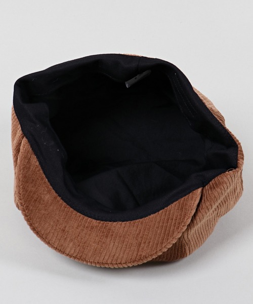 SPINNS（スピンズ）の「コーデュロイ素材ビッグキャスケット（キャスケット・メンズ・ブラウン/ブラック・ONESIZE）」の5枚目の写真