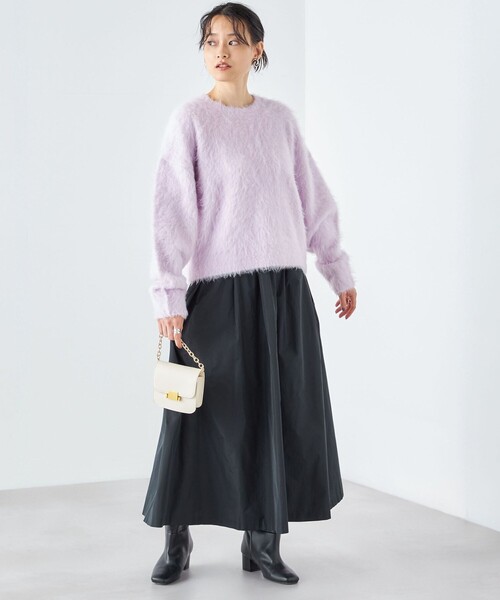 セール】〈手洗い可能〉シャギー クルーネック プルオーバー  