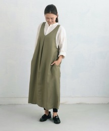COCO WALK（ココウォーク）の「COCOWALK:麻混2WAYワンピースエプロン（エプロン）」
