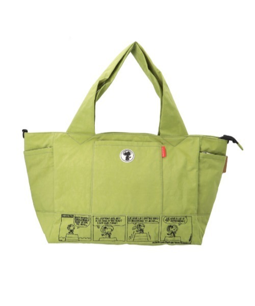 UP START（アップスタート）の「【zucchero（ズッケロ）×スヌーピー】2WAY ビッグ トートバッグ 大人カジュアル（トートバッグ・レディース・グリーン/イエロー/グレー/ブラック・FREE）」の4枚目の写真