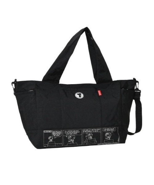 UP START（アップスタート）の「【zucchero（ズッケロ）×スヌーピー】2WAY ビッグ トートバッグ 大人カジュアル（トートバッグ・レディース・グリーン/イエロー/グレー/ブラック・FREE）」の2枚目の写真