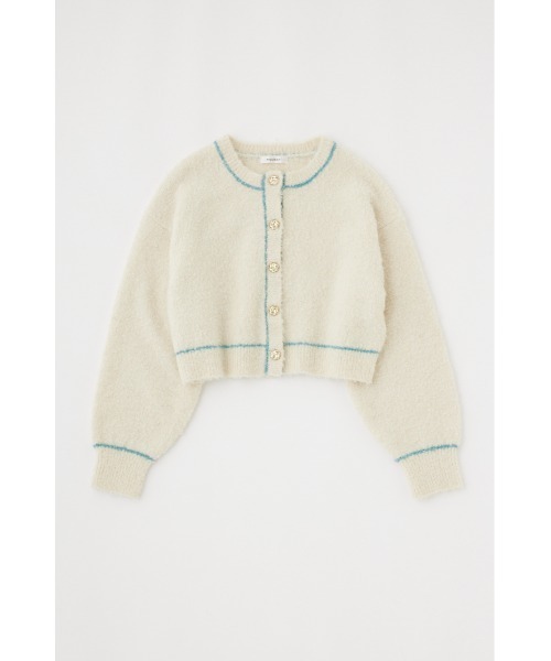 MOUSSY（マウジー）の「BI COLOR FRONT BUTTON ニット（カーディガン/ボレロ・レディース・アイボリー/ネイビー/ライトピンク・FREE）」の10枚目の写真