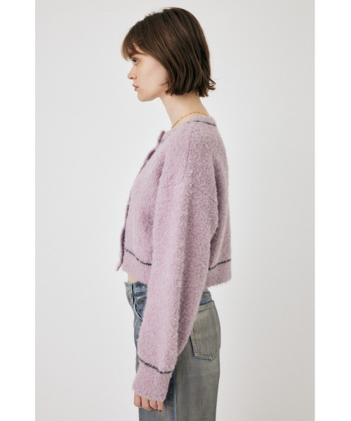 MOUSSY（マウジー）の「BI COLOR FRONT BUTTON ニット（カーディガン/ボレロ・レディース・アイボリー/ネイビー/ライトピンク・FREE）」の17枚目の写真