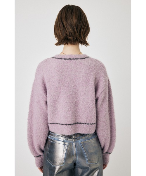 MOUSSY（マウジー）の「BI COLOR FRONT BUTTON ニット（カーディガン/ボレロ・レディース・アイボリー/ネイビー/ライトピンク・FREE）」の18枚目の写真