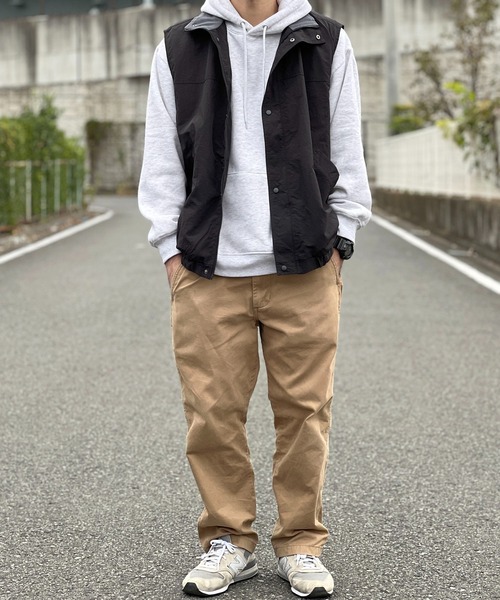 MRU(エムアールユー)の「MRU/エムアールユー ナイロン 撥水 裏フリース スタンドベスト(ベスト・メンズ・ブラック/グリーン/アイボリー・LL/L/M)」の9枚目の写真