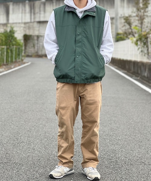 MRU(エムアールユー)の「MRU/エムアールユー ナイロン 撥水 裏フリース スタンドベスト(ベスト・メンズ・ブラック/グリーン/アイボリー・LL/L/M)」の10枚目の写真