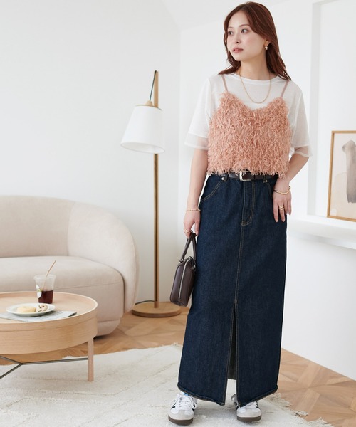 【新色追加】テープヤーンキャミ《WEB限定カラーあり》（キャミソール）｜DISCOAT（ディスコート）