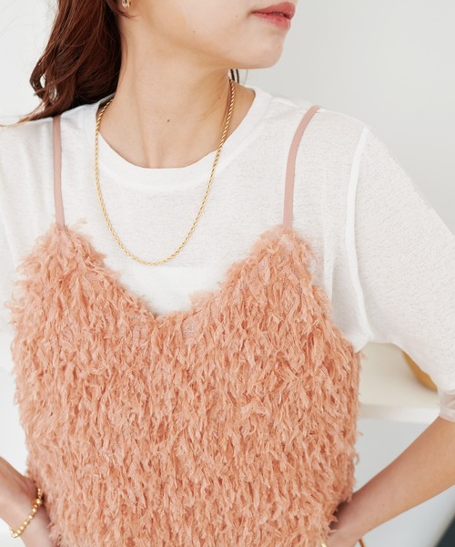 【新色追加】テープヤーンキャミ《WEB限定カラーあり》（キャミソール）｜DISCOAT（ディスコート）