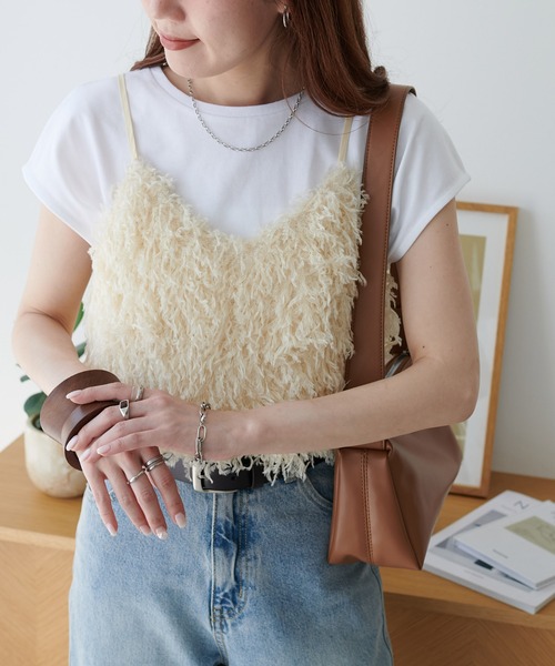 【新色追加】テープヤーンキャミ《WEB限定カラーあり》（キャミソール）｜DISCOAT（ディスコート）