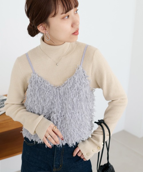 【新色追加】テープヤーンキャミ《WEB限定カラーあり》（キャミソール）｜DISCOAT（ディスコート）