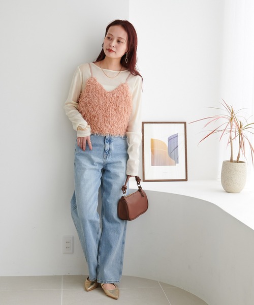 【新色追加】テープヤーンキャミ《WEB限定カラーあり》（キャミソール）｜DISCOAT（ディスコート）