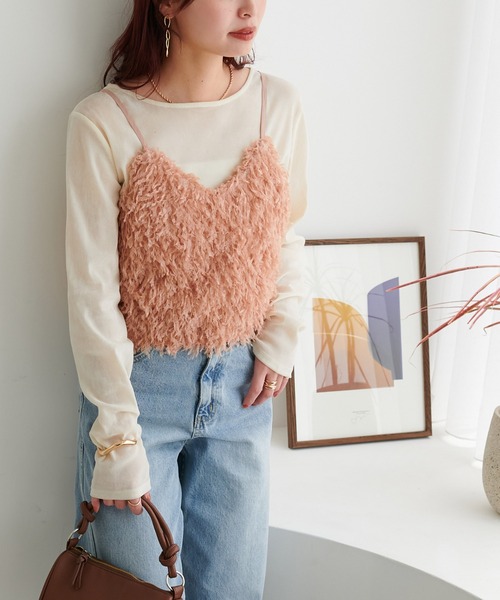 【新色追加】テープヤーンキャミ《WEB限定カラーあり》（キャミソール）｜DISCOAT（ディスコート）