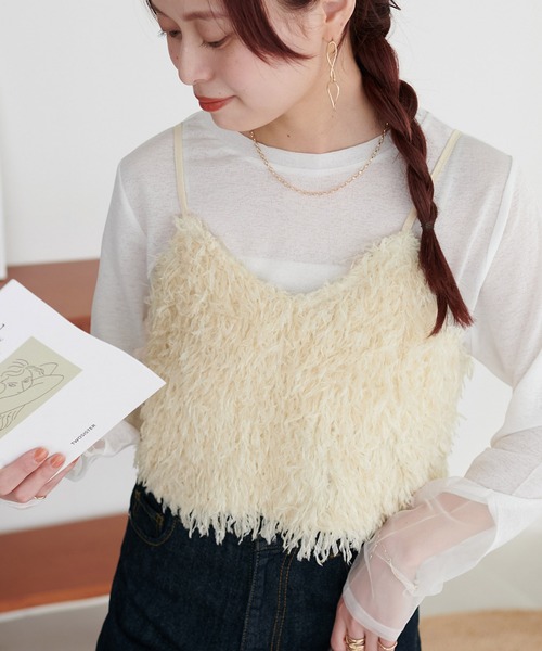 【新色追加】テープヤーンキャミ《WEB限定カラーあり》（キャミソール）｜DISCOAT（ディスコート）