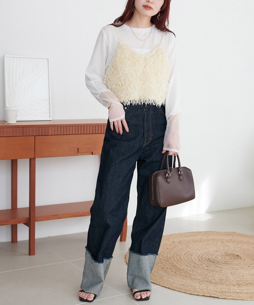 【新色追加】テープヤーンキャミ《WEB限定カラーあり》（キャミソール）｜DISCOAT（ディスコート）