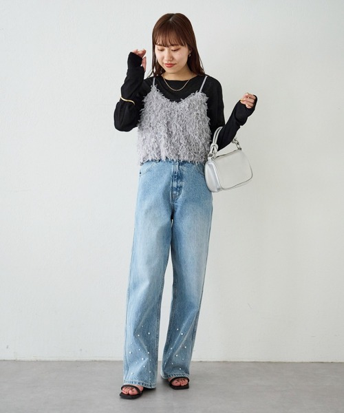 【新色追加】テープヤーンキャミ《WEB限定カラーあり》（キャミソール）｜DISCOAT（ディスコート）