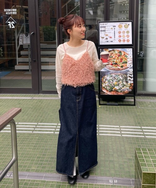 【新色追加】テープヤーンキャミ《WEB限定カラーあり》（キャミソール）｜DISCOAT（ディスコート）