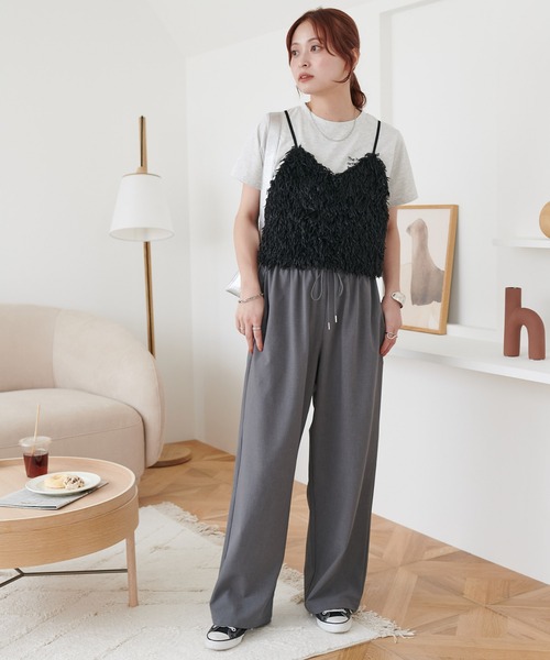 【新色追加】テープヤーンキャミ《WEB限定カラーあり》（キャミソール）｜DISCOAT（ディスコート）