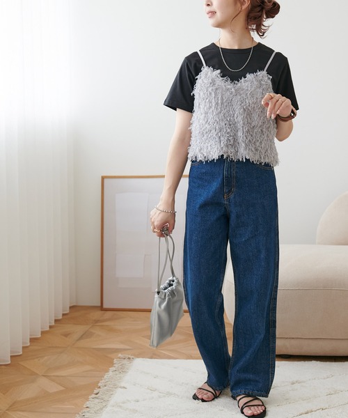 【新色追加】テープヤーンキャミ《WEB限定カラーあり》（キャミソール）｜DISCOAT（ディスコート）