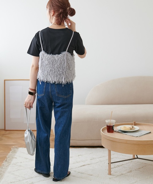 【新色追加】テープヤーンキャミ《WEB限定カラーあり》（キャミソール）｜DISCOAT（ディスコート）