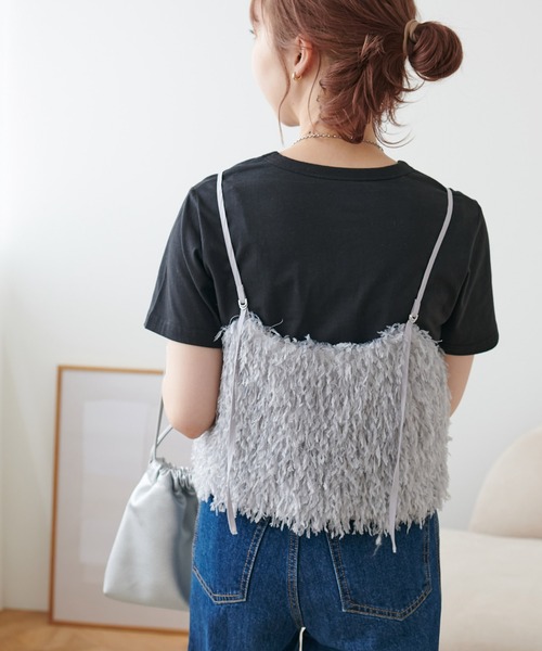 【新色追加】テープヤーンキャミ《WEB限定カラーあり》（キャミソール）｜DISCOAT（ディスコート）