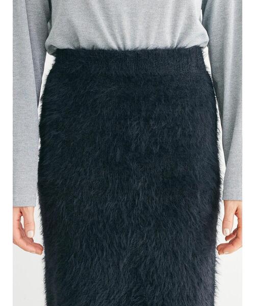 Petit fleur（プチフルール）の「・Petit　Fleur　シャギーニットスカート（スカート・レディース・ブラック/ベージュ/ブルー/アイボリー・FREE）」の9枚目の写真
