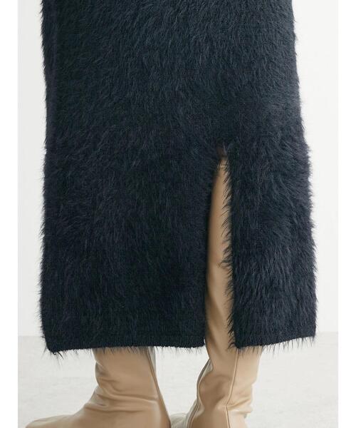 Petit fleur（プチフルール）の「・Petit　Fleur　シャギーニットスカート（スカート・レディース・ブラック/ベージュ/ブルー/アイボリー・FREE）」の10枚目の写真