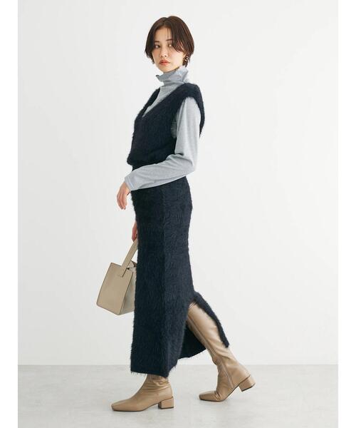 Petit fleur（プチフルール）の「・Petit　Fleur　シャギーニットスカート（スカート・レディース・ブラック/ベージュ/ブルー/アイボリー・FREE）」の12枚目の写真