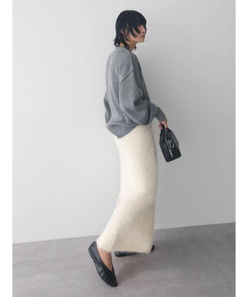 Petit fleur（プチフルール）の「・Petit　Fleur　シャギーニットスカート（スカート・レディース・ブラック/ベージュ/ブルー/アイボリー・FREE）」の15枚目の写真