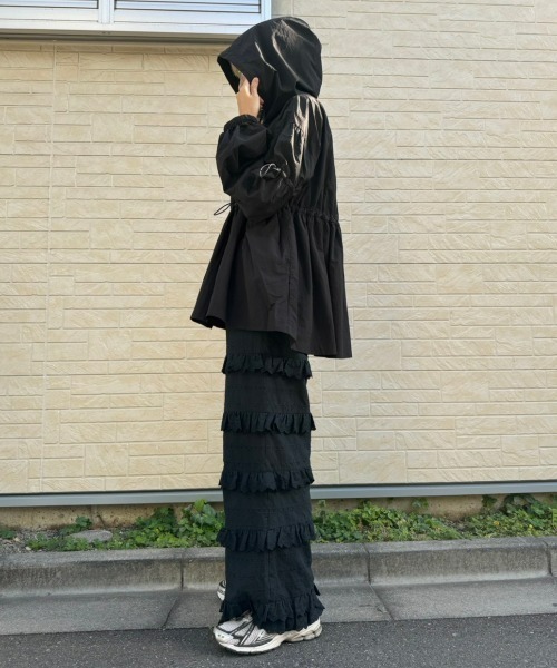 Candy Stripper（キャンディストリッパー）の「BE JOYFUL ZIP UP フーディー（ナイロンジャケット・レディース・ベージュ/オレンジ/ブラック・2）」の21枚目の写真