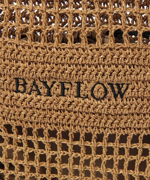 BAYFLOW(ベイフロー)の「ペーパーメッシュトート(トートバッグ・レディース・ナチュラル/ブラウン・FREE)」の13枚目の写真