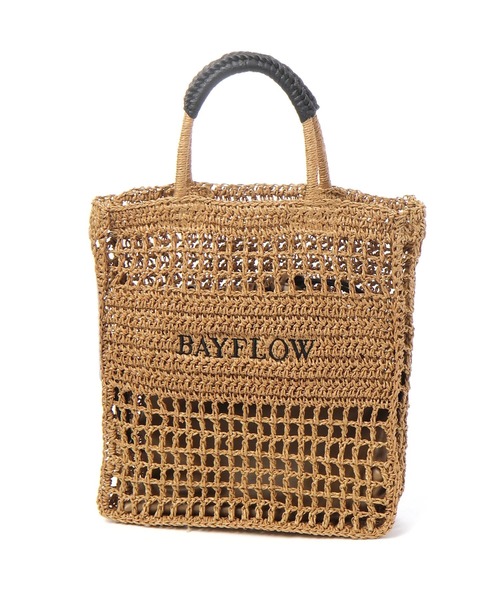 BAYFLOW(ベイフロー)の「ペーパーメッシュトート(トートバッグ・レディース・ナチュラル/ブラウン・FREE)」の6枚目の写真