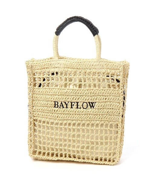 BAYFLOW(ベイフロー)の「ペーパーメッシュトート(トートバッグ・レディース・ナチュラル/ブラウン・FREE)」の5枚目の写真