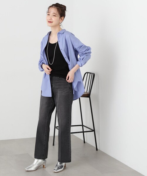 N.（N. Natural Beauty Basic）（エヌエヌナチュラルビューティーベーシック）の「◆テレコタンクトップ（タンクトップ・レディース・ベージュ/ブラック/オフホワイト・MEDIUM）」の7枚目の写真