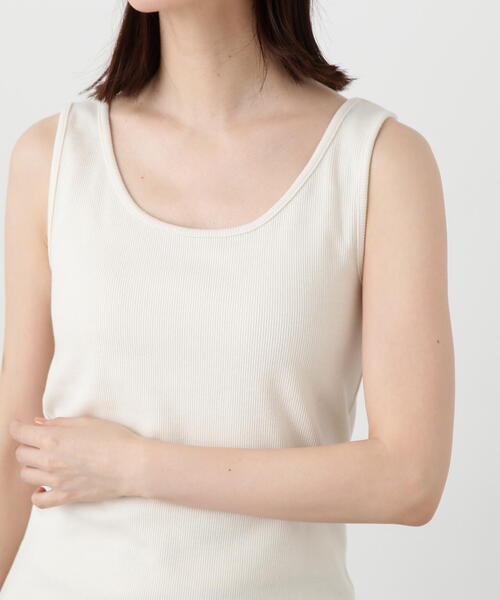 N.（N. Natural Beauty Basic）（エヌエヌナチュラルビューティーベーシック）の「◆テレコタンクトップ（タンクトップ・レディース・ベージュ/ブラック/オフホワイト・MEDIUM）」の20枚目の写真