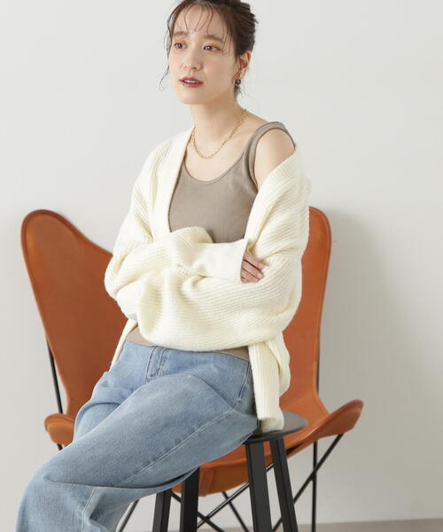 N.（N. Natural Beauty Basic）（エヌエヌナチュラルビューティーベーシック）の「◆テレコタンクトップ（タンクトップ・レディース・ベージュ/ブラック/オフホワイト・MEDIUM）」の22枚目の写真