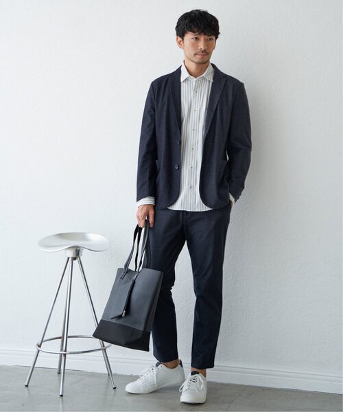 IKKA LOUNGE（イッカラウンジ）の「GOKU楽ワークスイスカラーシャツ（シャツ/ブラウス・メンズ・ネイビー/ホワイト・L/M/S/XL）」の20枚目の写真
