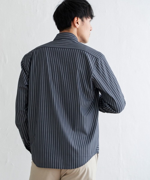 IKKA LOUNGE（イッカラウンジ）の「GOKU楽ワークスイスカラーシャツ（シャツ/ブラウス・メンズ・ネイビー/ホワイト・L/M/S/XL）」の8枚目の写真